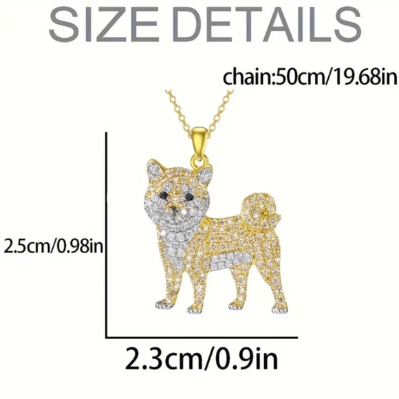 NEW! Cubic Zirconia Shiba Inu Keychain/Bag 👜🎒 Charm & Jewelry Pendant ~ 🎁🐾🐕 - Picture 5 of 15